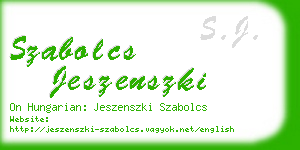 szabolcs jeszenszki business card